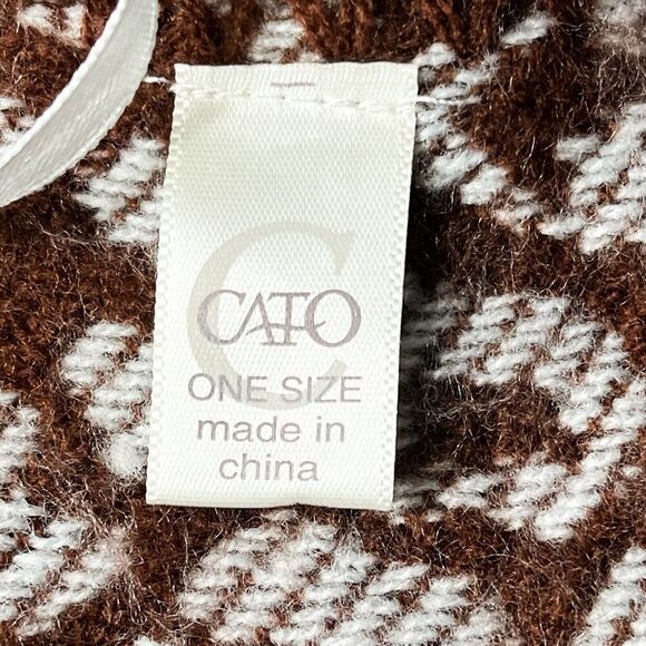 Cato Women’s Multicolored Plaid Poncho Cape Sweater Wrap Cardigan One Size Cozy - Picture 2 of 10